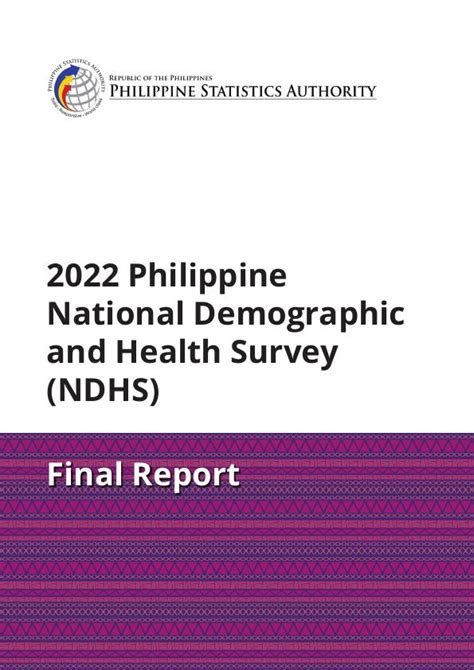 2022 Philippine National Demographic and Health Survey .